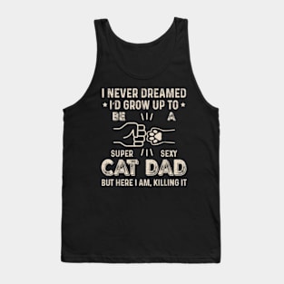 Cat Dad Novelty For Father Day Tank Top